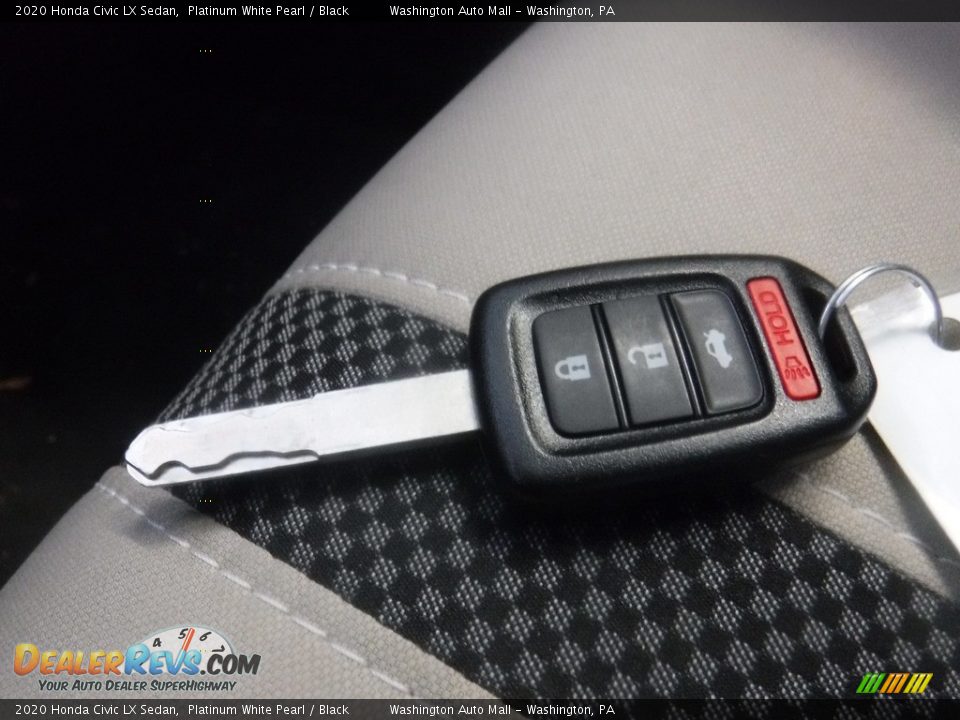 2020 Honda Civic LX Sedan Platinum White Pearl / Black Photo #22
