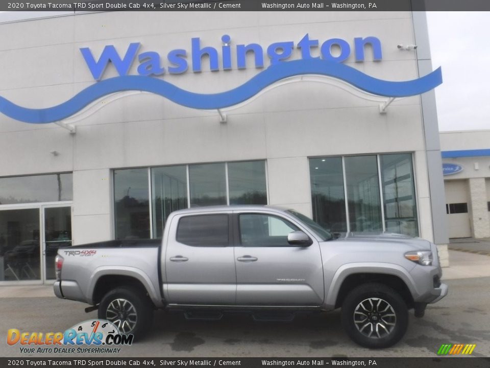 2020 Toyota Tacoma TRD Sport Double Cab 4x4 Silver Sky Metallic / Cement Photo #2