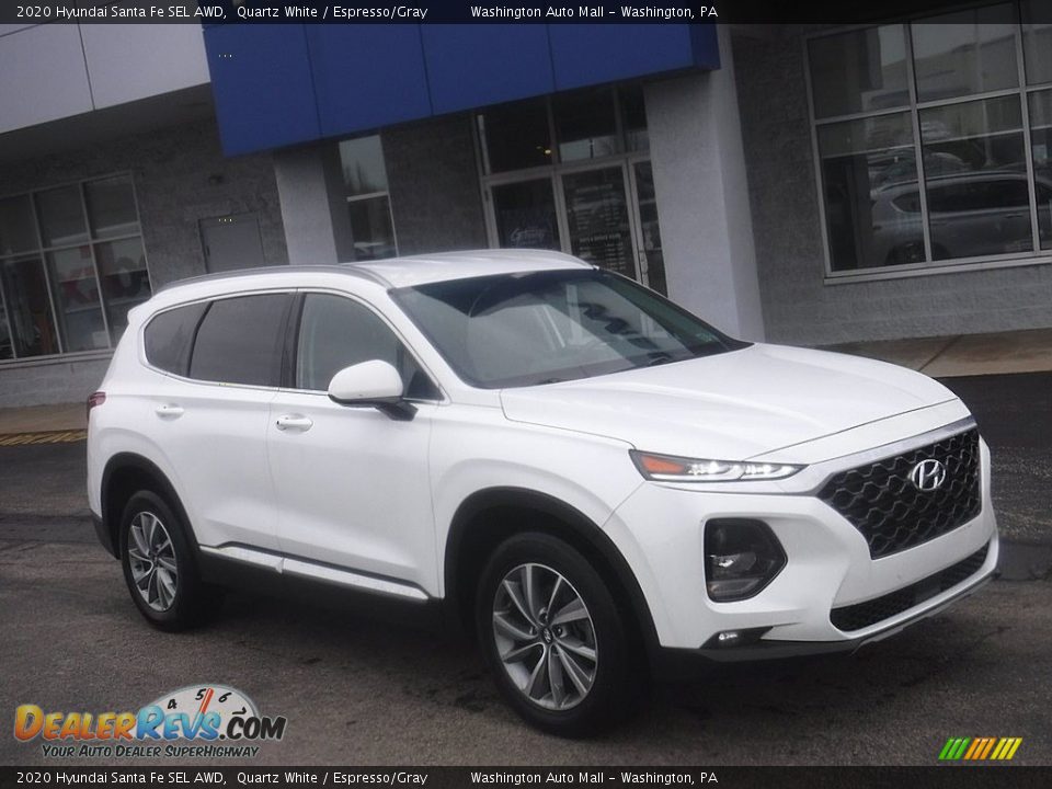 2020 Hyundai Santa Fe SEL AWD Quartz White / Espresso/Gray Photo #1