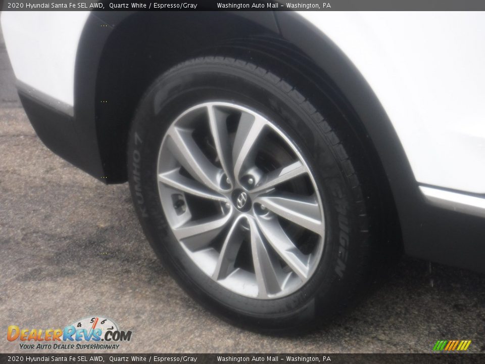 2020 Hyundai Santa Fe SEL AWD Quartz White / Espresso/Gray Photo #3