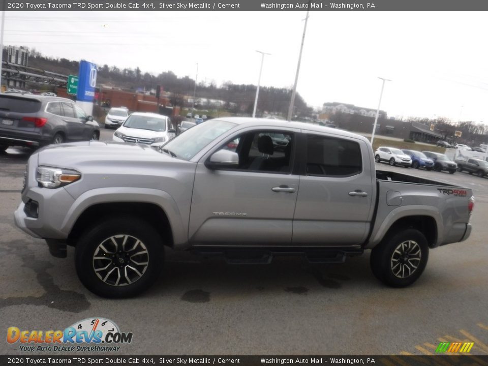 2020 Toyota Tacoma TRD Sport Double Cab 4x4 Silver Sky Metallic / Cement Photo #8