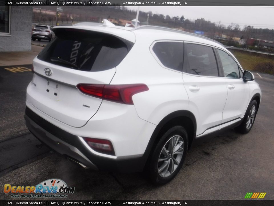 2020 Hyundai Santa Fe SEL AWD Quartz White / Espresso/Gray Photo #8