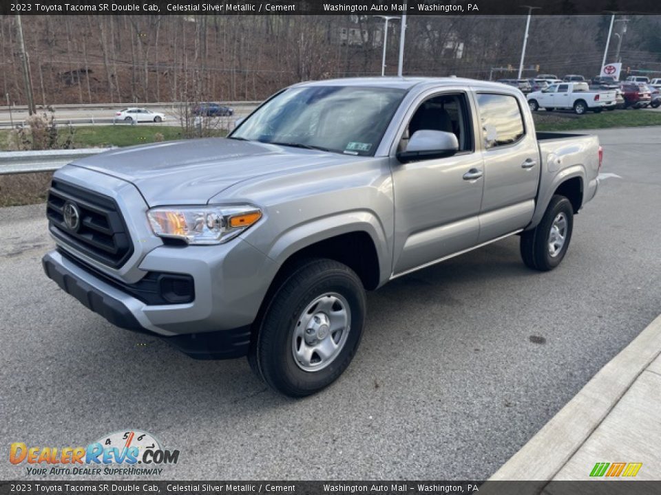 2023 Toyota Tacoma SR Double Cab Celestial Silver Metallic / Cement Photo #7