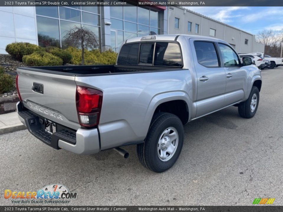 2023 Toyota Tacoma SR Double Cab Celestial Silver Metallic / Cement Photo #9