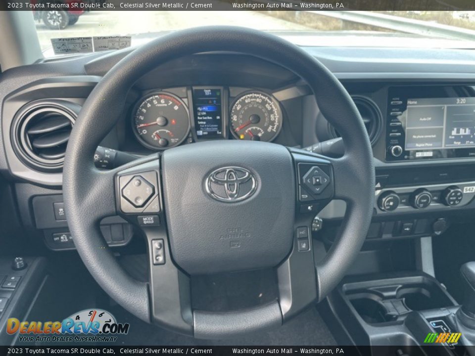 2023 Toyota Tacoma SR Double Cab Celestial Silver Metallic / Cement Photo #10