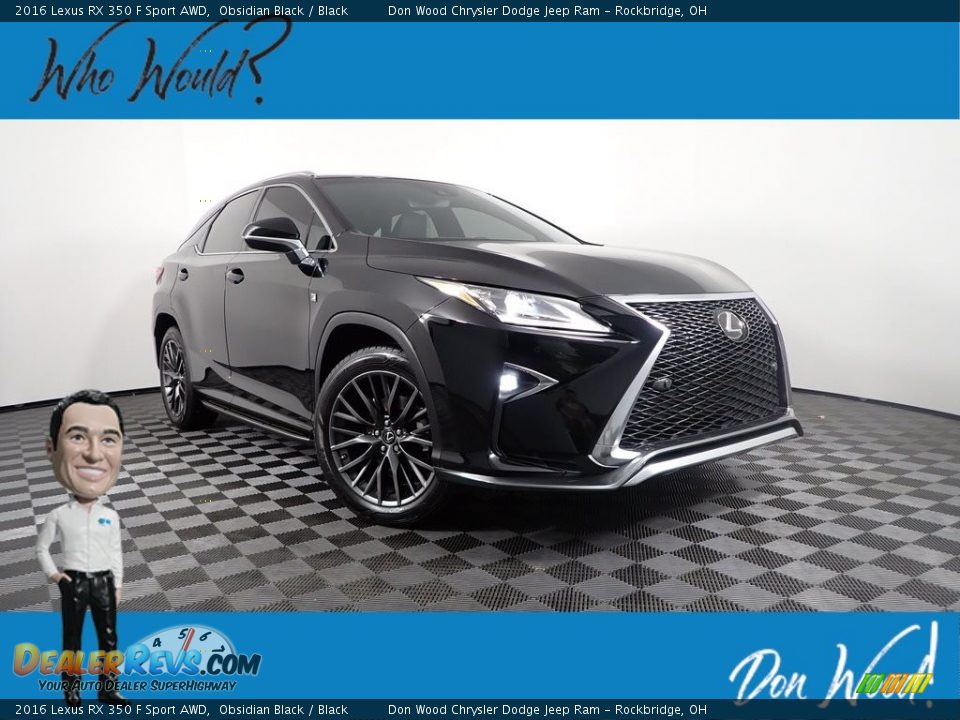 2016 Lexus RX 350 F Sport AWD Obsidian Black / Black Photo #1