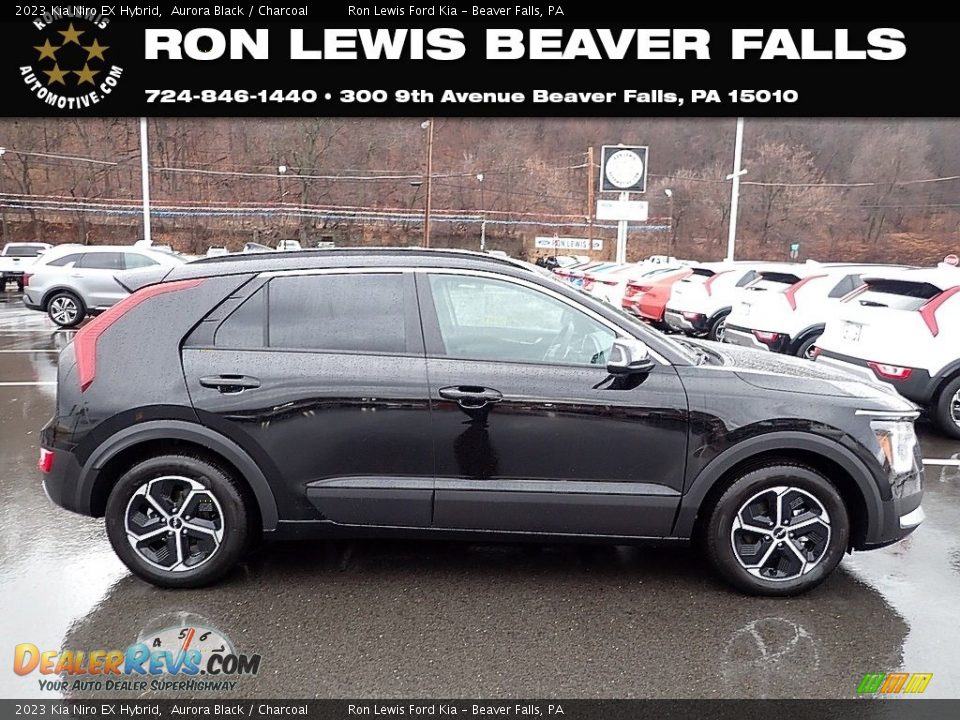 2023 Kia Niro EX Hybrid Aurora Black / Charcoal Photo #1