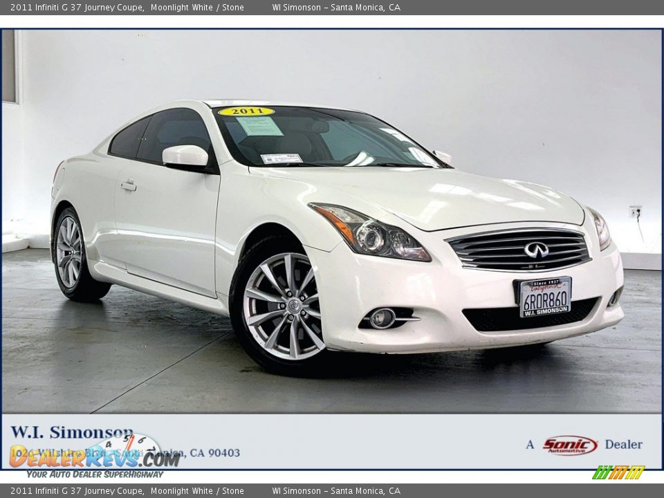 2011 Infiniti G 37 Journey Coupe Moonlight White / Stone Photo #1