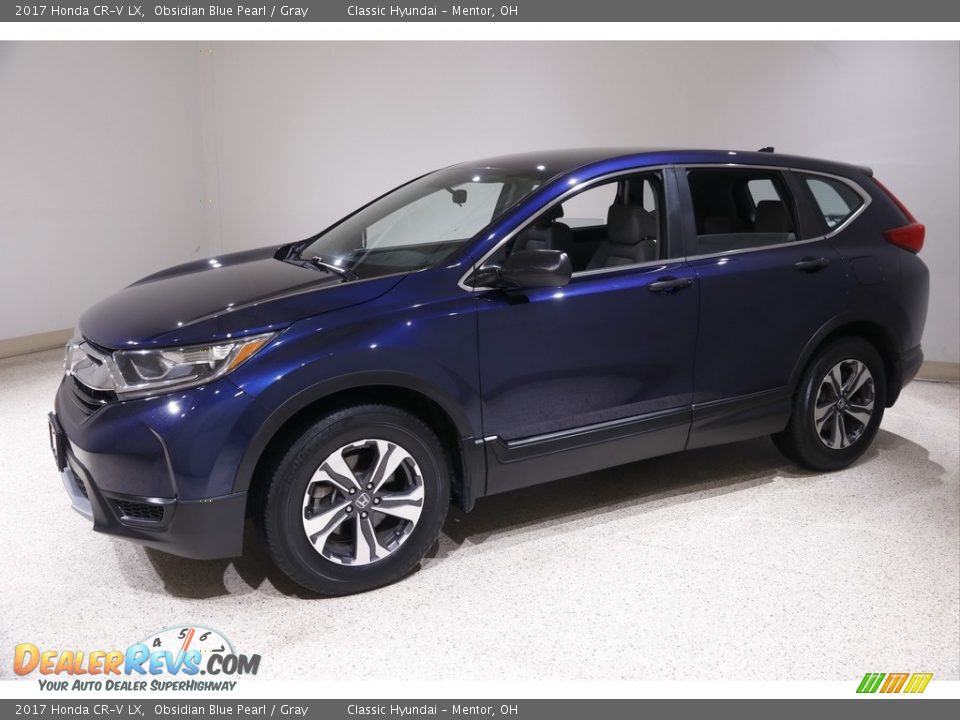 2017 Honda CR-V LX Obsidian Blue Pearl / Gray Photo #3