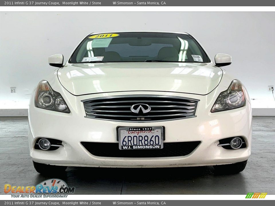 2011 Infiniti G 37 Journey Coupe Moonlight White / Stone Photo #2