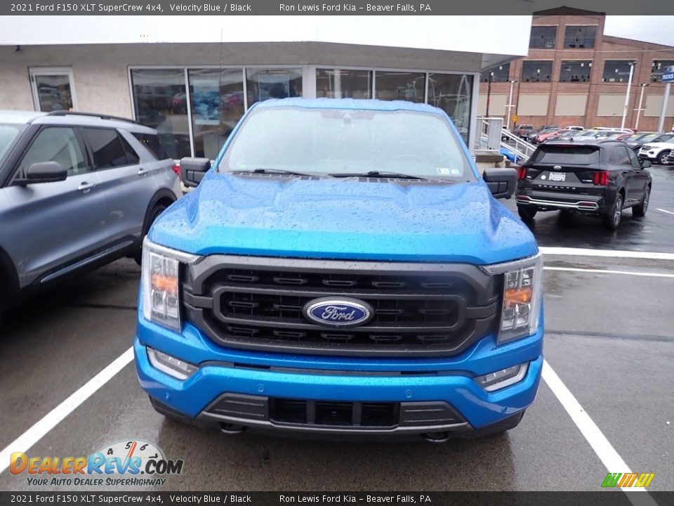 2021 Ford F150 XLT SuperCrew 4x4 Velocity Blue / Black Photo #2
