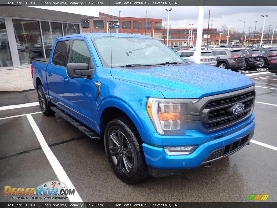 2021 Ford F150 XLT SuperCrew 4x4 Velocity Blue / Black Photo #3