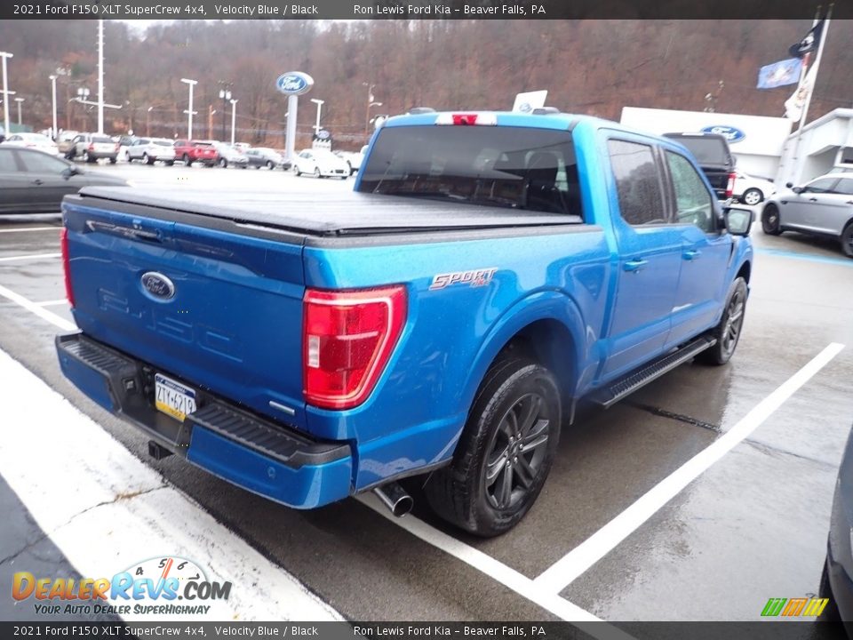 2021 Ford F150 XLT SuperCrew 4x4 Velocity Blue / Black Photo #4