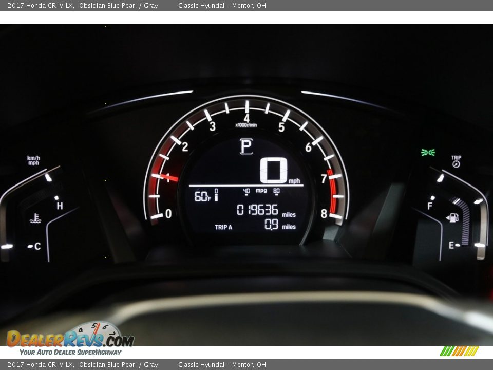 2017 Honda CR-V LX Obsidian Blue Pearl / Gray Photo #8