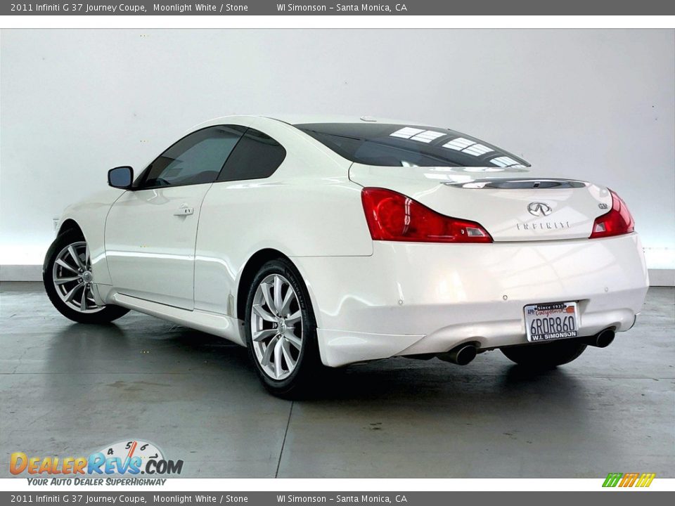 2011 Infiniti G 37 Journey Coupe Moonlight White / Stone Photo #10