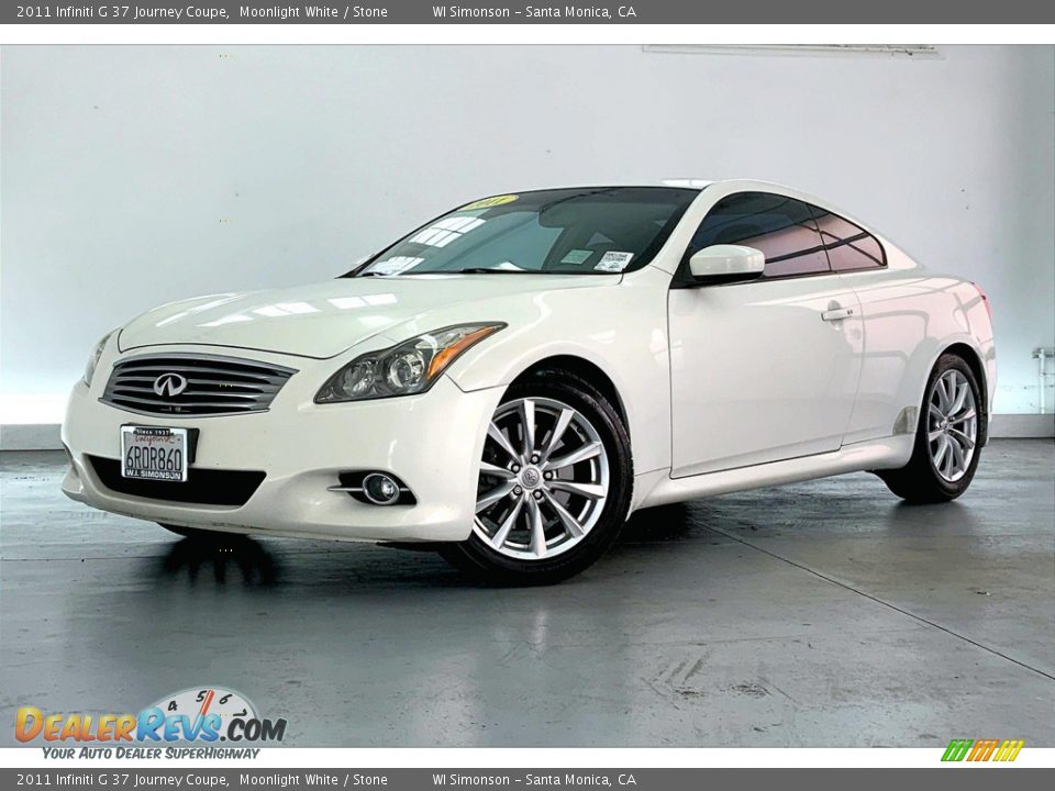 2011 Infiniti G 37 Journey Coupe Moonlight White / Stone Photo #12