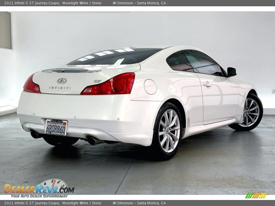 2011 Infiniti G 37 Journey Coupe Moonlight White / Stone Photo #13