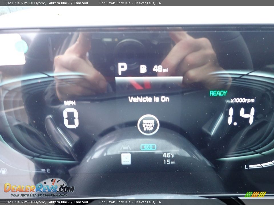 2023 Kia Niro EX Hybrid Aurora Black / Charcoal Photo #16