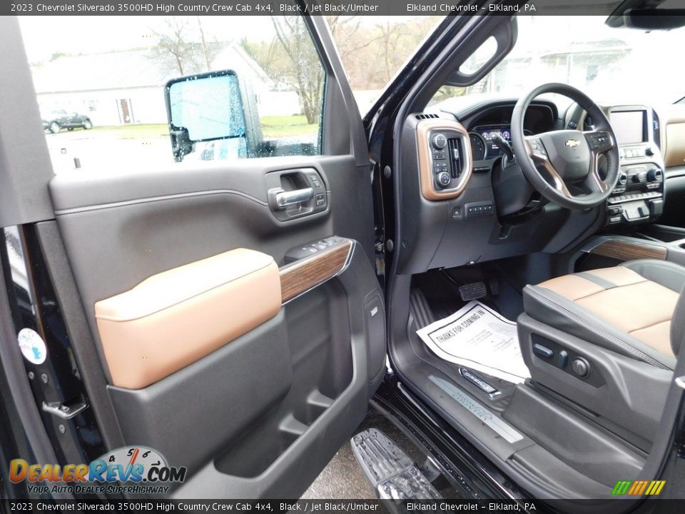 Jet Black/Umber Interior - 2023 Chevrolet Silverado 3500HD High Country Crew Cab 4x4 Photo #17