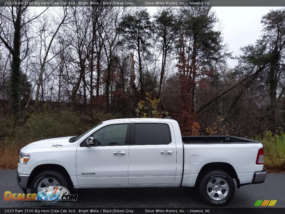 2020 Ram 1500 Big Horn Crew Cab 4x4 Bright White / Black/Diesel Gray Photo #1