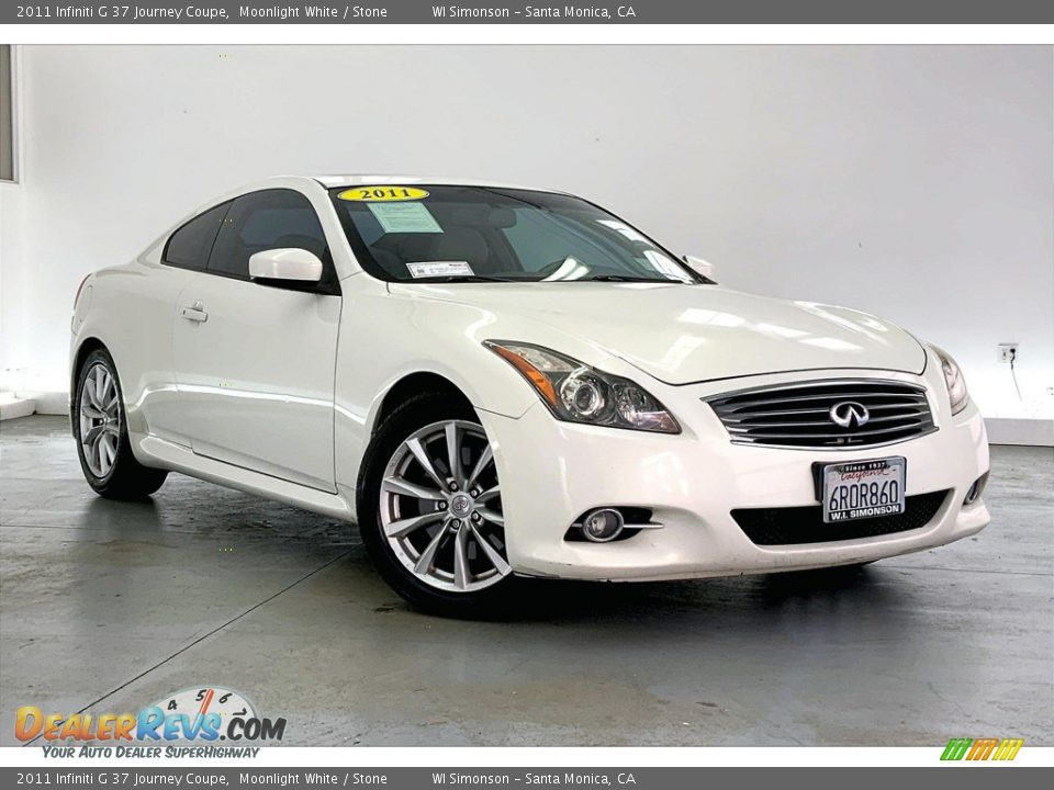 2011 Infiniti G 37 Journey Coupe Moonlight White / Stone Photo #34