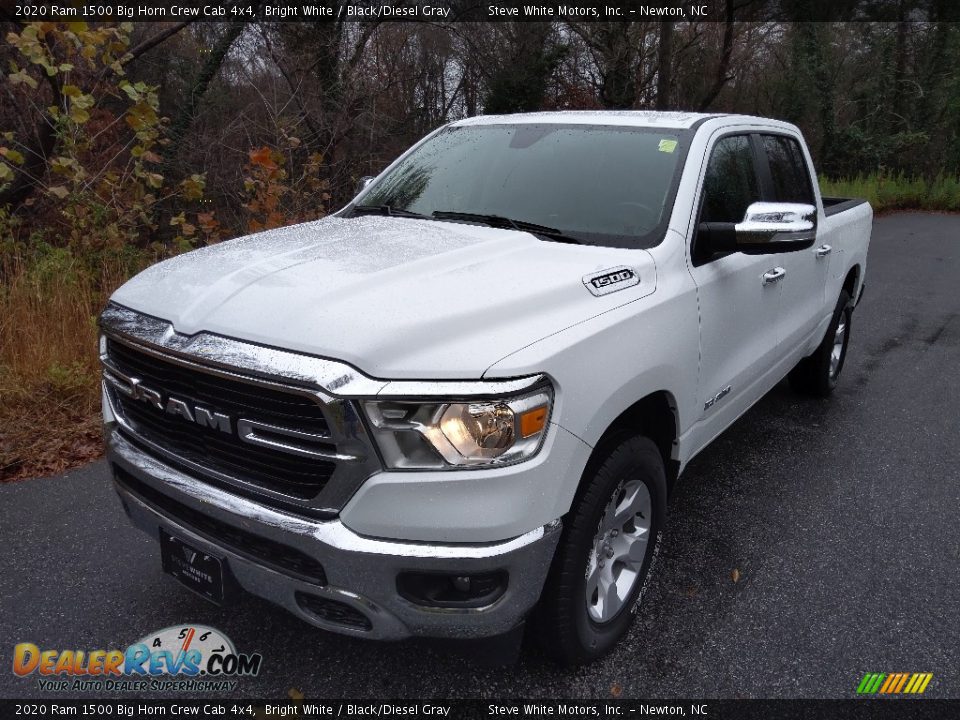 2020 Ram 1500 Big Horn Crew Cab 4x4 Bright White / Black/Diesel Gray Photo #2