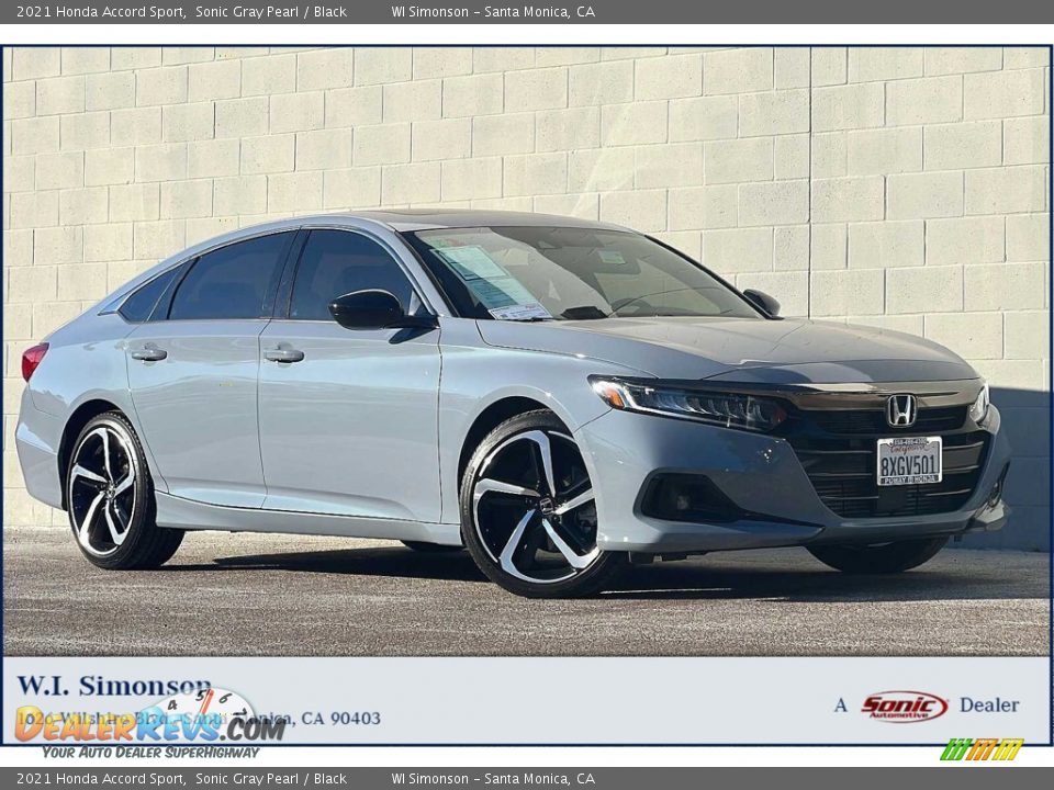 2021 Honda Accord Sport Sonic Gray Pearl / Black Photo #1