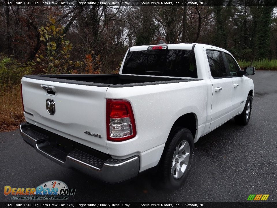 2020 Ram 1500 Big Horn Crew Cab 4x4 Bright White / Black/Diesel Gray Photo #6