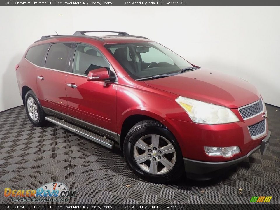 2011 Chevrolet Traverse LT Red Jewel Metallic / Ebony/Ebony Photo #2
