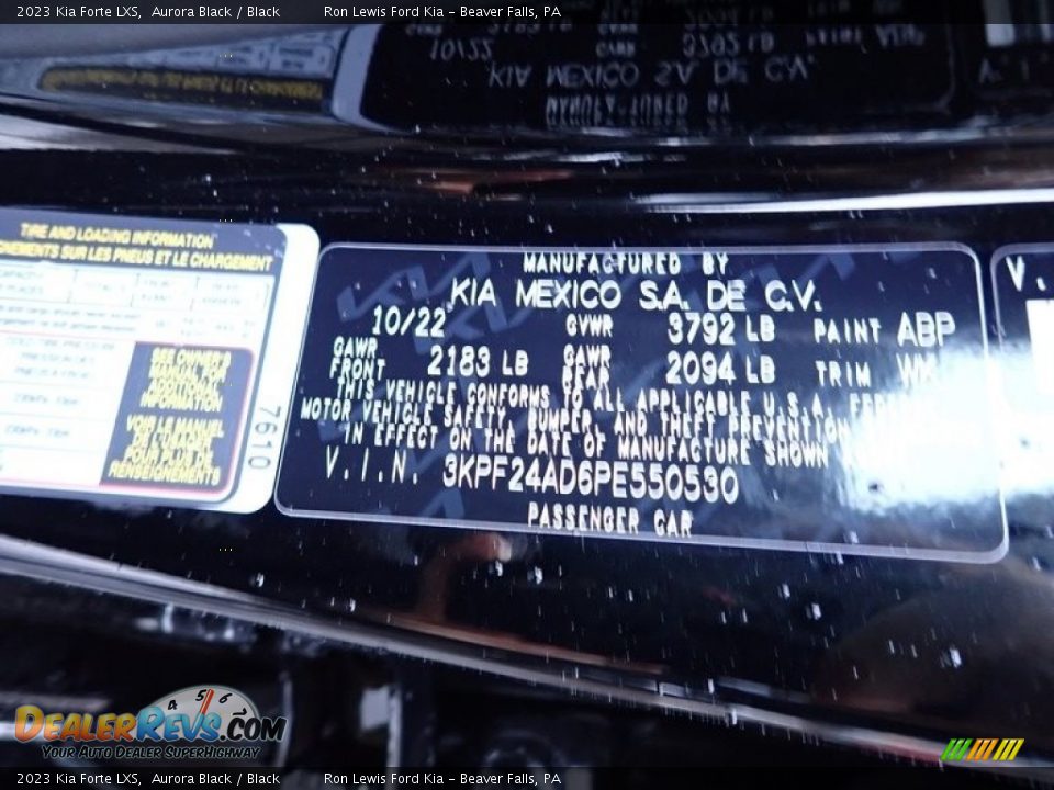 2023 Kia Forte LXS Aurora Black / Black Photo #20