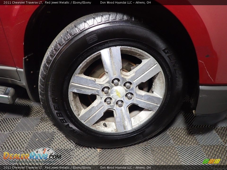 2011 Chevrolet Traverse LT Red Jewel Metallic / Ebony/Ebony Photo #15