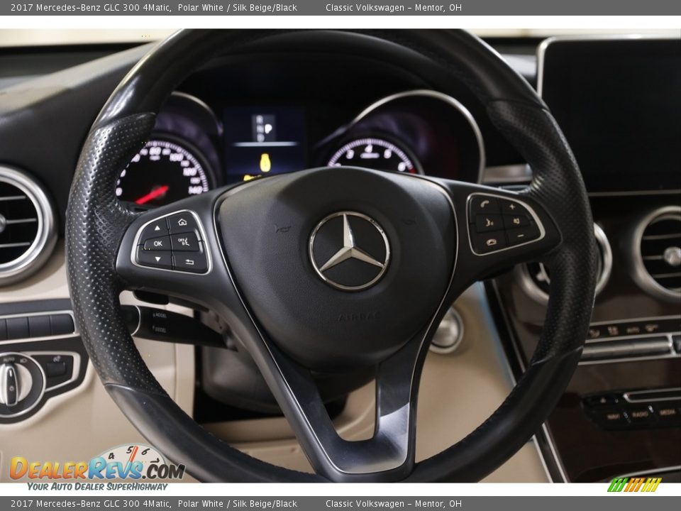 2017 Mercedes-Benz GLC 300 4Matic Polar White / Silk Beige/Black Photo #7