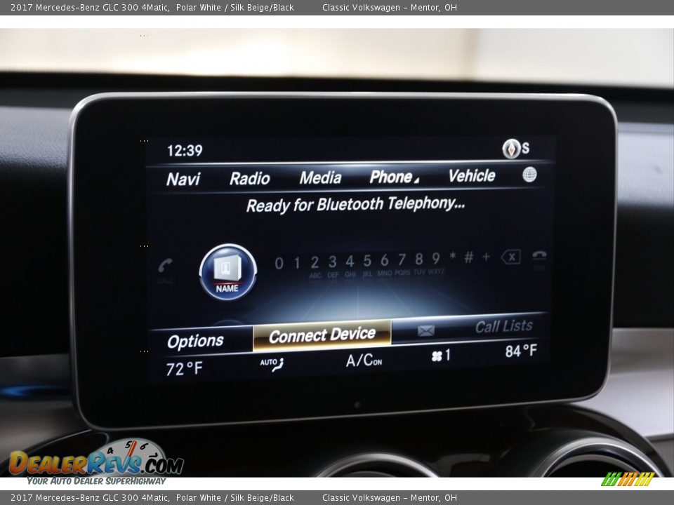 2017 Mercedes-Benz GLC 300 4Matic Polar White / Silk Beige/Black Photo #12