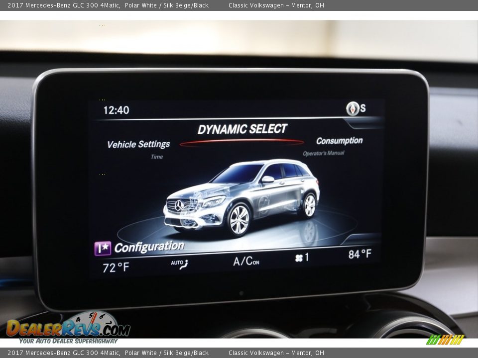 2017 Mercedes-Benz GLC 300 4Matic Polar White / Silk Beige/Black Photo #13