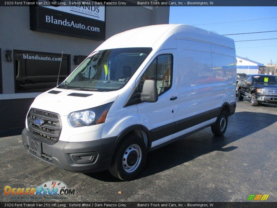 2020 Ford Transit Van 250 HR Long Oxford White / Dark Palazzo Grey Photo #2