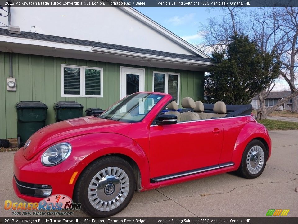 2013 Volkswagen Beetle Turbo Convertible 60s Edition Tornado Red / Beige Photo #1