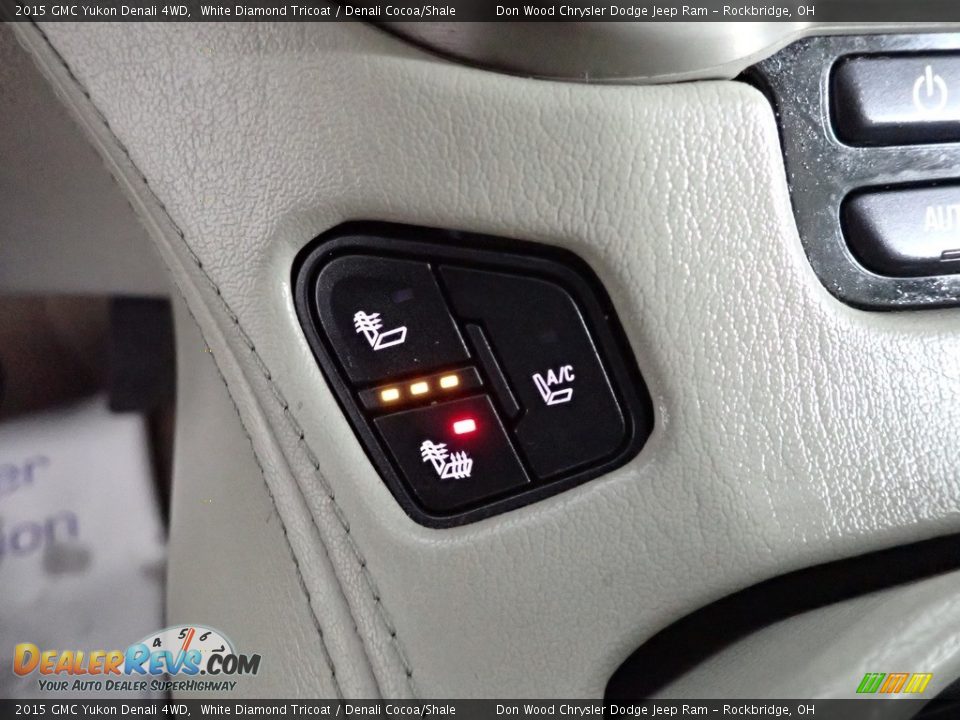 2015 GMC Yukon Denali 4WD White Diamond Tricoat / Denali Cocoa/Shale Photo #8