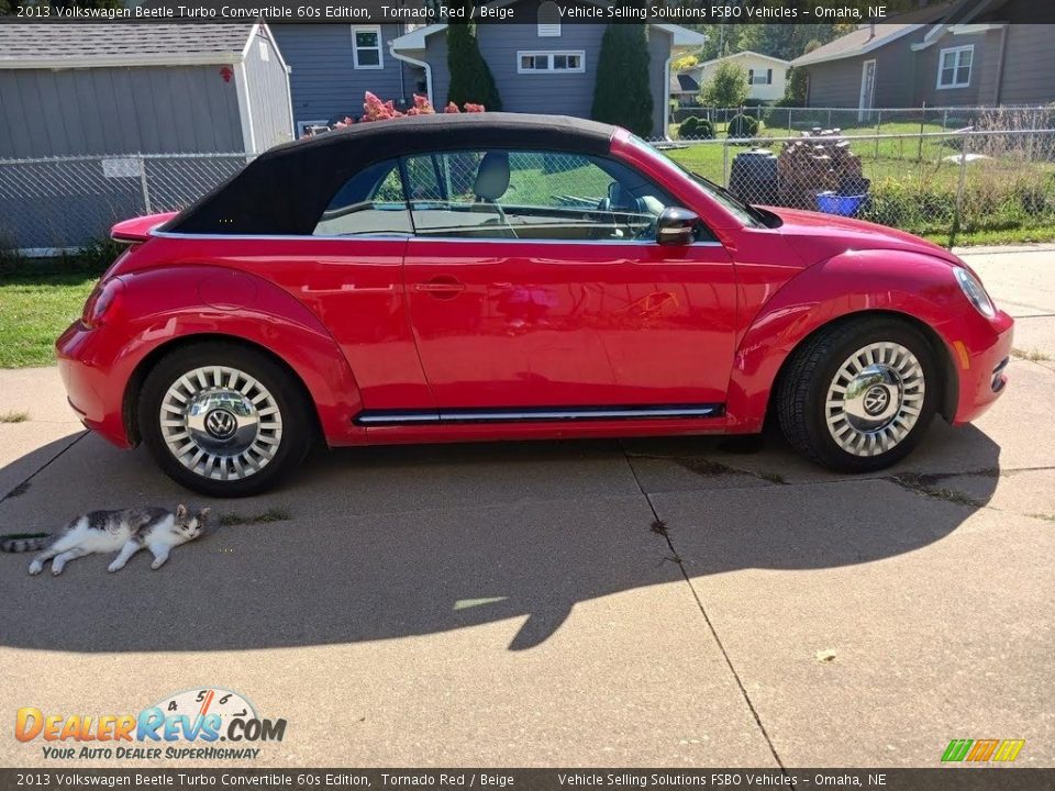 2013 Volkswagen Beetle Turbo Convertible 60s Edition Tornado Red / Beige Photo #3