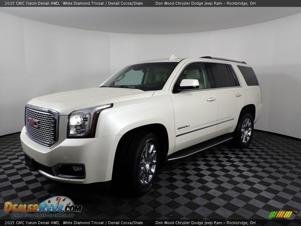 2015 GMC Yukon Denali 4WD White Diamond Tricoat / Denali Cocoa/Shale Photo #9