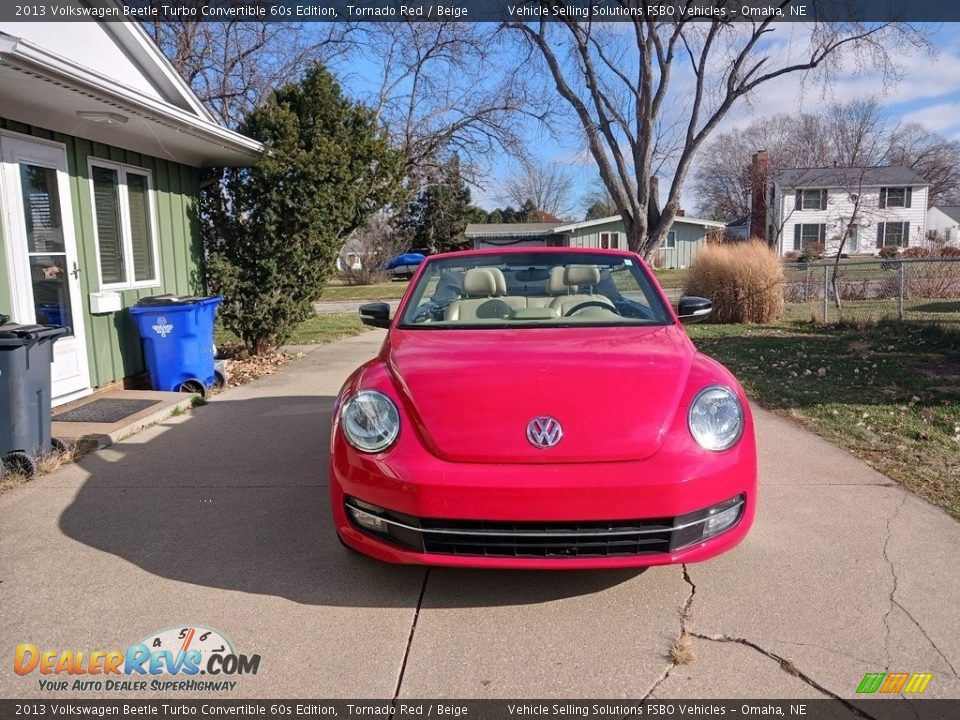 2013 Volkswagen Beetle Turbo Convertible 60s Edition Tornado Red / Beige Photo #4