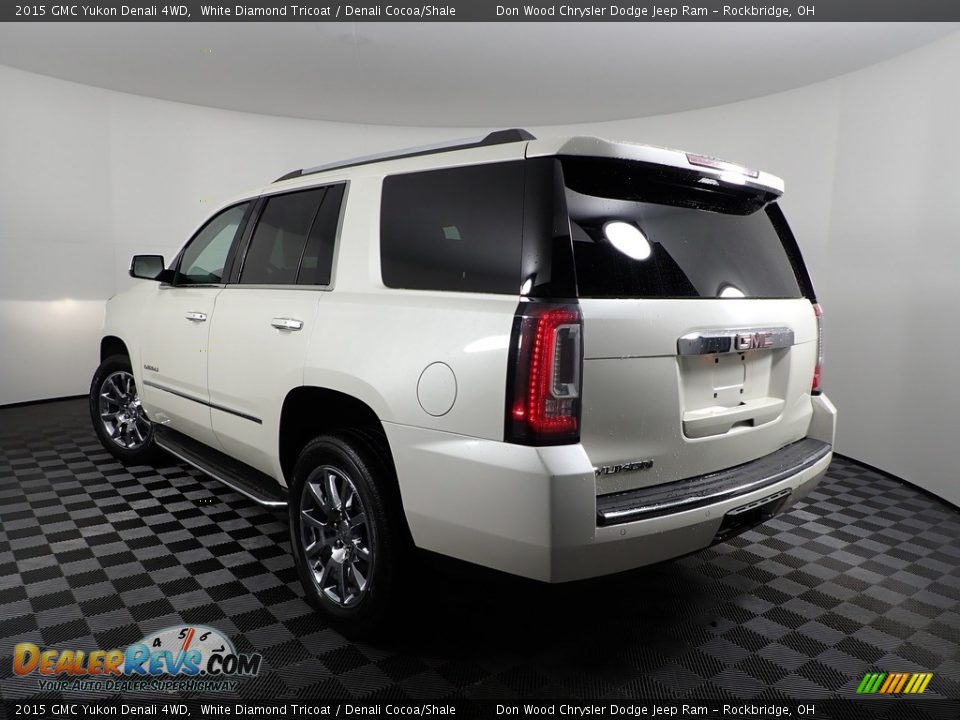 2015 GMC Yukon Denali 4WD White Diamond Tricoat / Denali Cocoa/Shale Photo #10