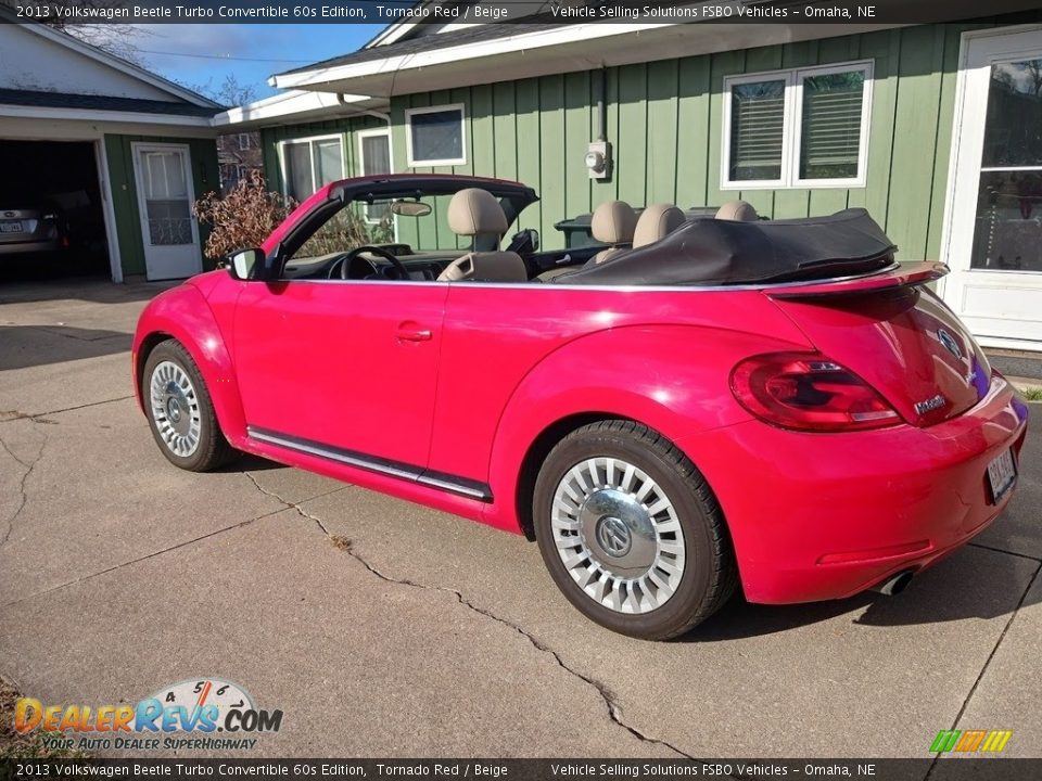 2013 Volkswagen Beetle Turbo Convertible 60s Edition Tornado Red / Beige Photo #8