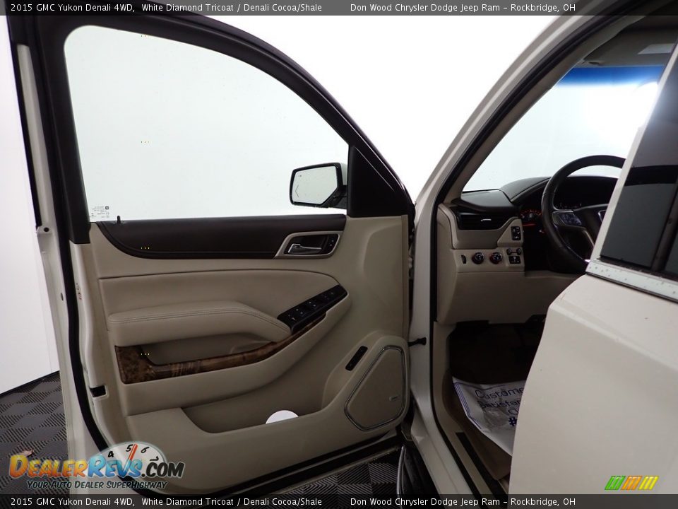 2015 GMC Yukon Denali 4WD White Diamond Tricoat / Denali Cocoa/Shale Photo #15