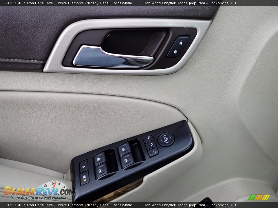 2015 GMC Yukon Denali 4WD White Diamond Tricoat / Denali Cocoa/Shale Photo #16