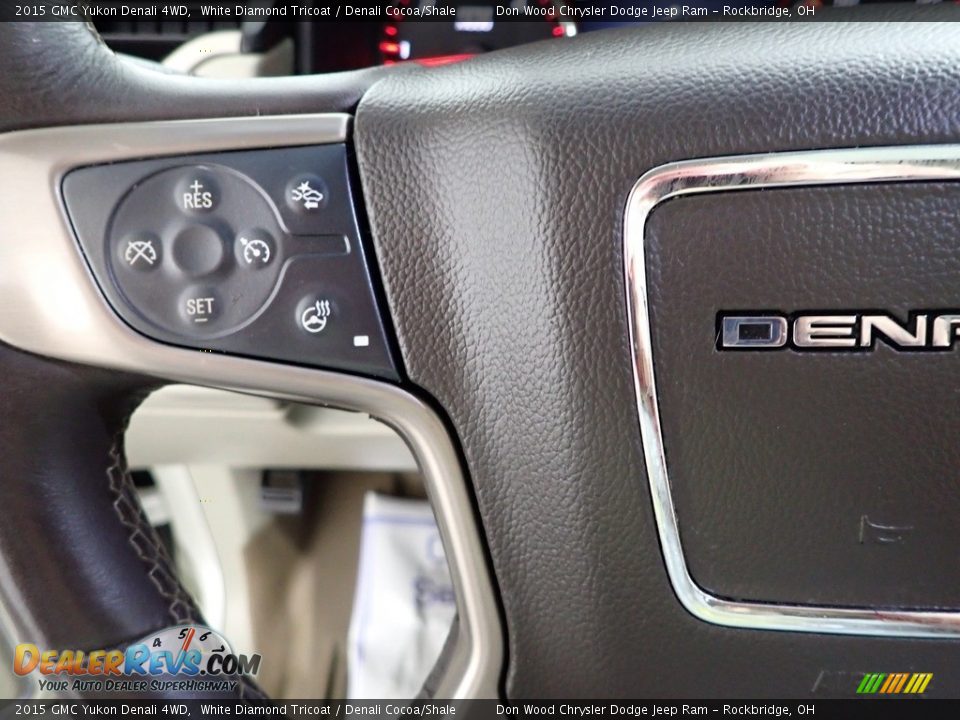 2015 GMC Yukon Denali 4WD White Diamond Tricoat / Denali Cocoa/Shale Photo #20