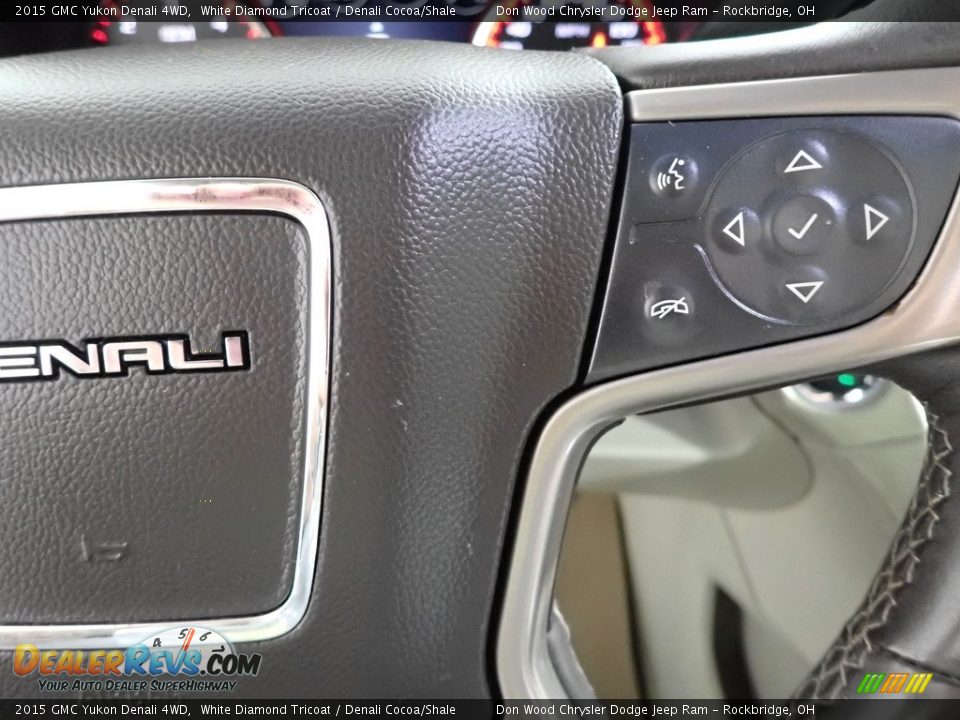 2015 GMC Yukon Denali 4WD White Diamond Tricoat / Denali Cocoa/Shale Photo #21