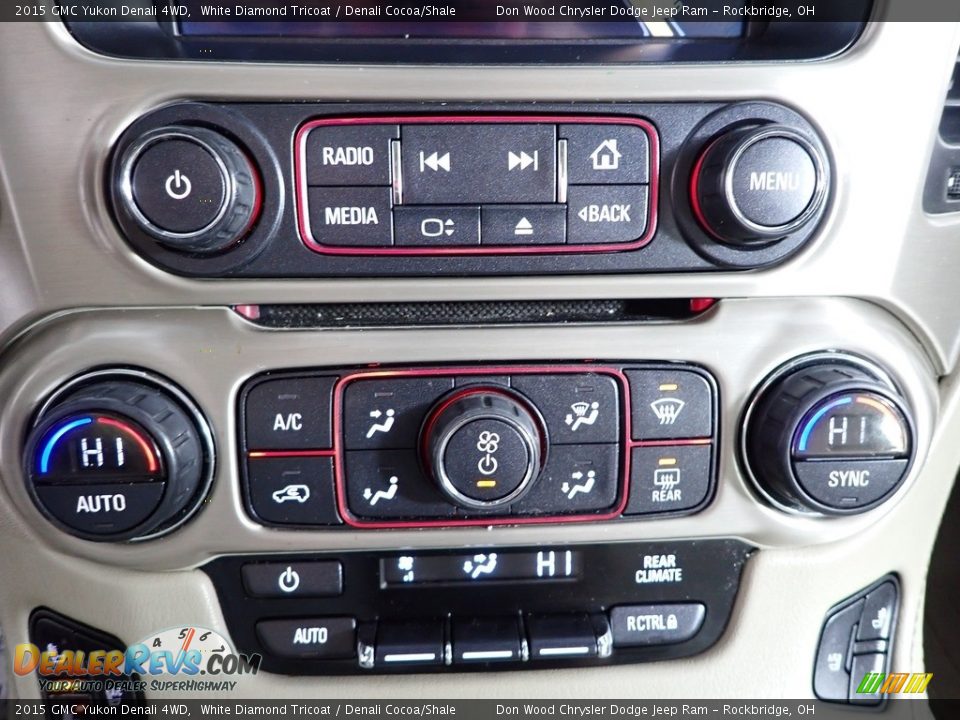 2015 GMC Yukon Denali 4WD White Diamond Tricoat / Denali Cocoa/Shale Photo #23