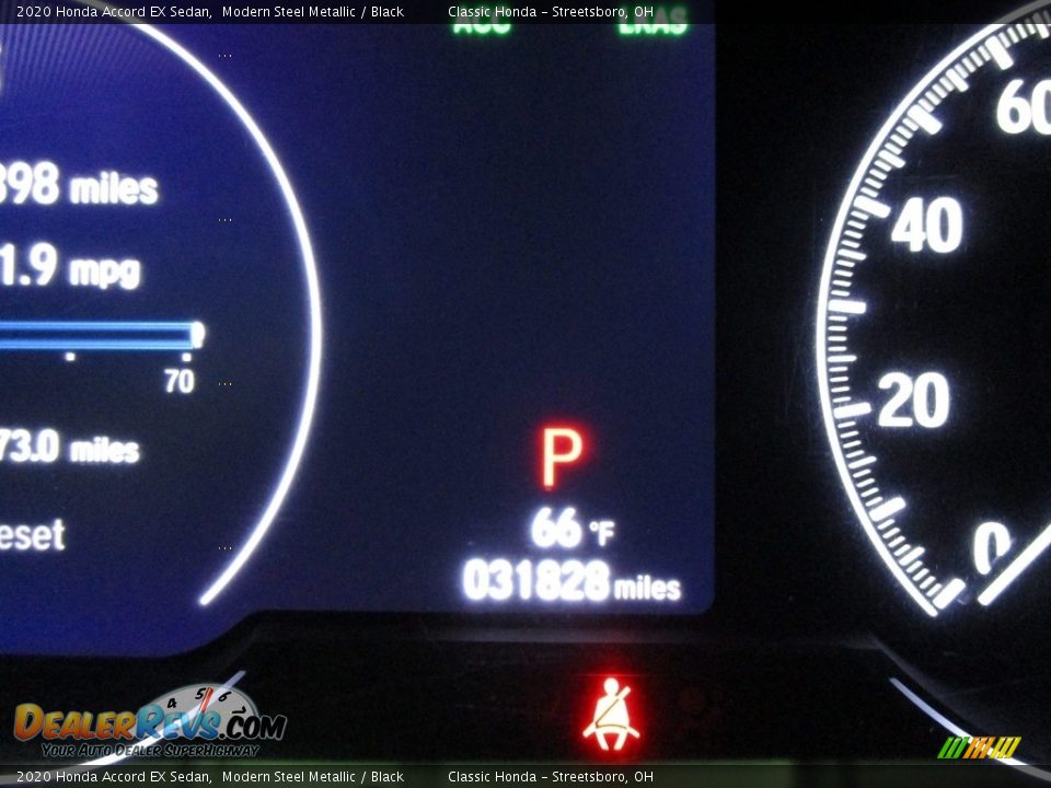 2020 Honda Accord EX Sedan Modern Steel Metallic / Black Photo #33