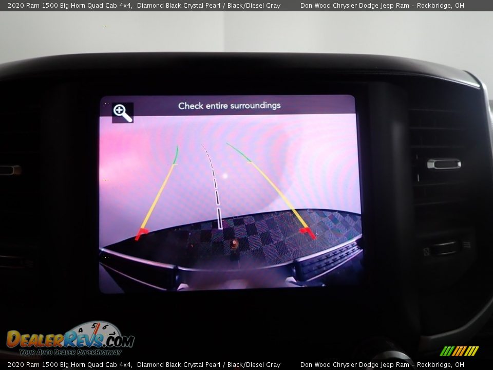 2020 Ram 1500 Big Horn Quad Cab 4x4 Diamond Black Crystal Pearl / Black/Diesel Gray Photo #3