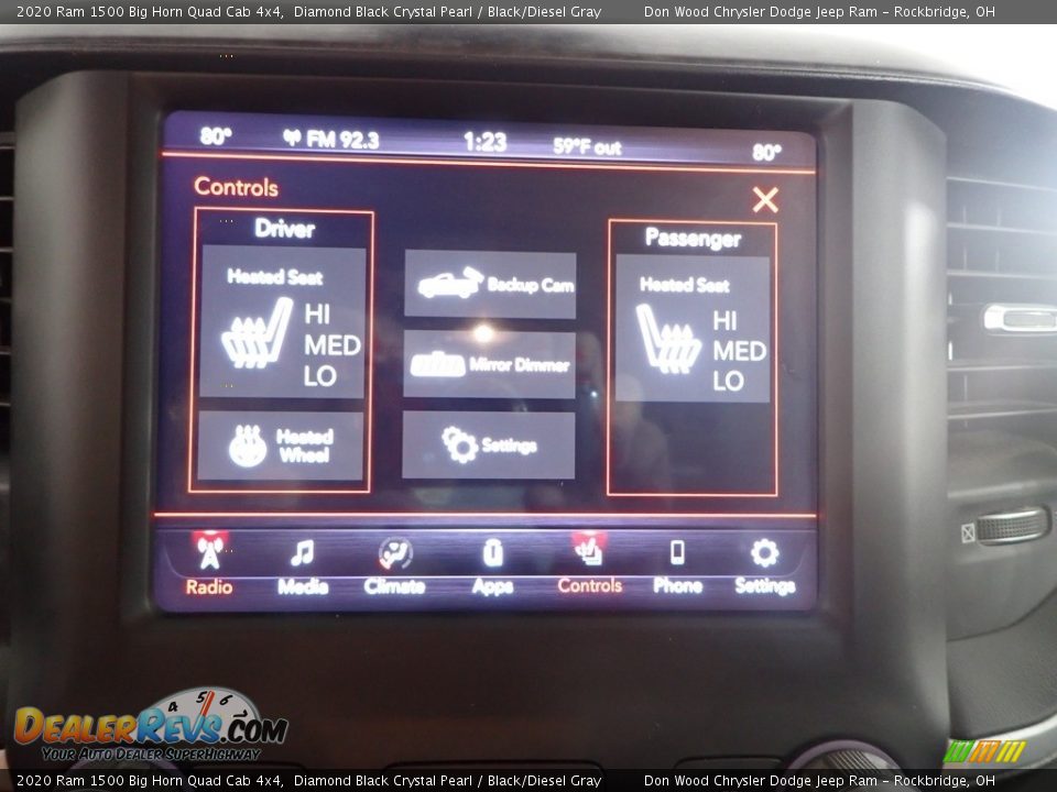 2020 Ram 1500 Big Horn Quad Cab 4x4 Diamond Black Crystal Pearl / Black/Diesel Gray Photo #4